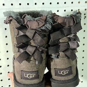 UGG Toddler Boots - Grey Bailey Bow